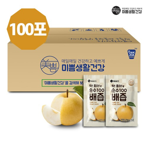 딱좋아 국산 순수100% 배즙 100포
